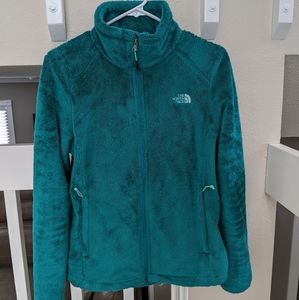 Teal Fuzzy North Face Jacket/Fleece